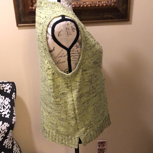 Duna Handloomed Bohemian statement button down tweed pull threads knit vest - Picture 2 of 11